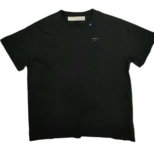 オフホワイト 半袖 オーバー T シャツ L サイズ バック ロゴ ブラック アロー BACK BONE OVER TEE Off White★メンズ【中古】5230