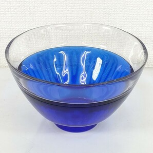 河上恭一郎 汐干 夏草 半月皿 ガラス プレート 元箱付 3点 セット 食器 瑠璃★作家 工芸品 茶碗 鉢 アンティーク 細密 細工【美品】5323Oの画像2