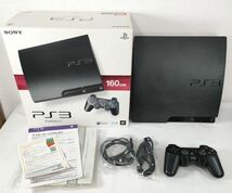 SONY PlayStation3 プレイステーション3 プレステ3 PS3 CECH-3000A 160GB 通電確認済 avコード欠品【中古】5466M_画像1