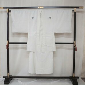 貸衣装処分　0815　紳士用　白　着物・羽織【中古】