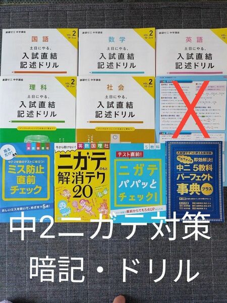 中2 入試苦手対策ドリル 冊子 事典 要点暗記 ベネッセ チャレンジ 国数英理社