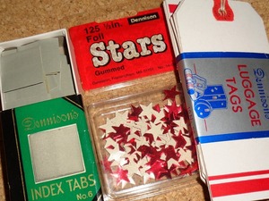 ヴィンテージ　 アメリカ　 Index 、Luggage Tag　＆Foil Star/ Dennison 　セット