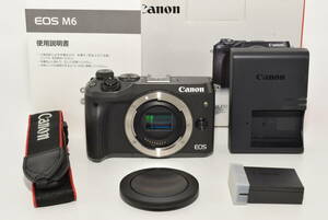 【美品】 Canon ミラーレス一眼カメラ EOS M6 ボディー(ブラック) EOSM6BK-BODY　#6805