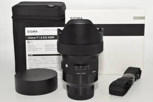 【特上品】 SIGMA シグマ Sony Eマウント レンズ 14mm F1.8 DG HSM 単焦点 広角 フルサイズ Art ミラーレス 専用　#6904