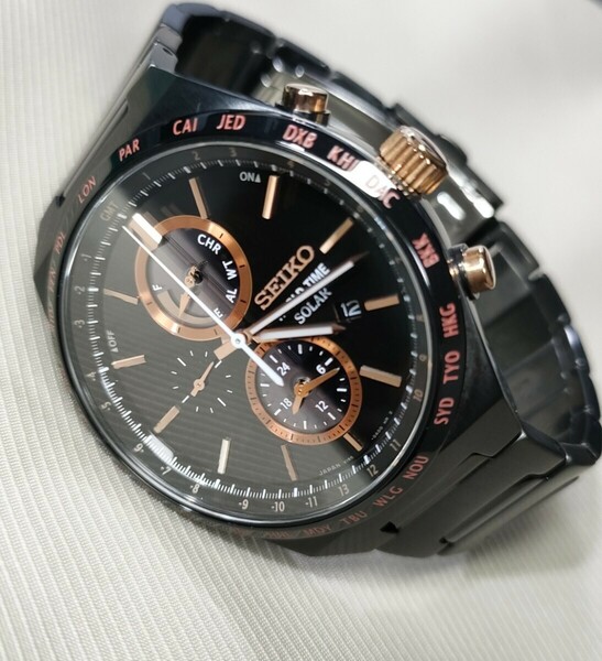 状態良好 2016年発売 稼働品 SEIKO スピリット ソーラー腕時計 クロノグラフ SBPJ039 メンズ