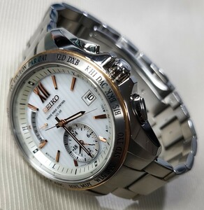 比較的状態良好 稼働品 SEIKO ブライツ 定価108,000円 電波ソーラー腕時計 SAGA146 メンズ腕時計