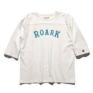 MO/ ROARK REVIVAL(ロアーク リバイバル) MEDIEVAL LOGO” 3/4 SLEEVE TEE RFTJ1000 Lサイズ ホワイト