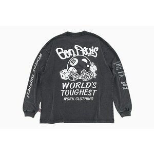 TE/BEN DAVIS (ベンデイビス) Ball ETC Washed L/S Tee C-24380033　BLACK　Lサイズ