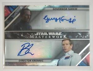 Topps STAR WARS MASTER WORK 　 サインカード　GOVERNOR TARKIN＆DIRECTOR KRENNIC 25/50