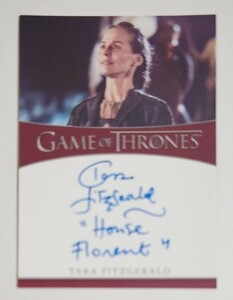 Game of Thrones　Rittenhouse　TARA FITZGERALD as SELYSE BARATHEON　ゲームオブスローンズ 　サインカード