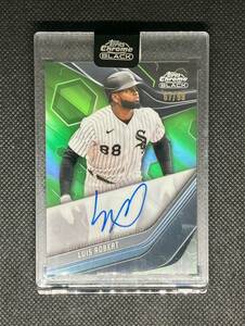 2023 Topps Chrome Black Luis Robert Green Refractor Auto White Sox /99