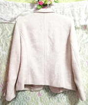 白ピンクカーディガンコート/外套/アウター White pink cardigan coat mantle_画像3