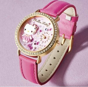 ZB220-24 Hello Kitty rhinestone made in Japan wristwatch 6380 jpy 