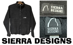  rare USA buying attaching Sierra Design SHIERRA DESIGN*BLACK WATER DESIGN* Zip up * fleece jacket * black *S