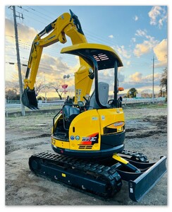 Yanmar B3-6A●Σブーム●油圧ショベル　Excavator●1724hours●3Tクラス●202003●New itemゴムCrawler●Craneincluded●4Wayマルチ●栃木Prefecture