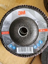 3M(スリーエム)100㎜ 研削砥石 ※合計25枚(14450 #36=11枚.14427 #60=5枚.14428 #80=6枚.769F #120=3枚)キュービトロン2　新品/未使用_画像6