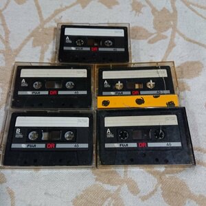 ⑤ used cassette tape 5ps.@,FUJI DR46 minute 