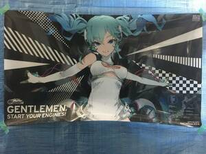 EY-144 未使用 保管品 グッドスマイルレーシング 初音ミク レーシングミク GSR 2014年 デラックスクリアポスター 希少 ブラック