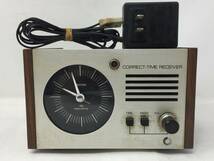 EY-739 音出し確認済 昭和レトロ 希少 RICOH リコー CORRECT-TIME RECEIVER CRT-1 タイムレシーバー 日本製 ラジオ時計_画像1