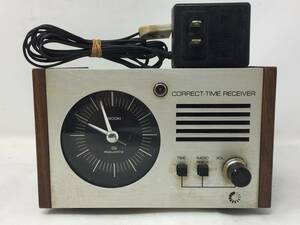 EY-739 音出し確認済 昭和レトロ 希少 RICOH リコー CORRECT-TIME RECEIVER CRT-1 タイムレシーバー 日本製 ラジオ時計
