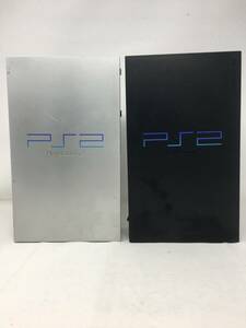 EY-582 動作品 2台セット SONY PS2 PlayStation2 SCPH-30000/39000 シルバー ブラック プレイステーション ソニー 箱なし