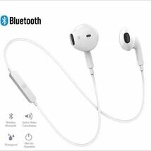 送料込み★ワイヤレスBluetoothイヤホン★iPhoneやAndroid対応★充電USBケーブル付きイヤフォン★ハンズフリー通話★スポーツ_画像1