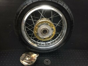 YAMAHA SR400 エキセルHリム リアホイール 18インチ EXCEL ドラム スプロケット　（検索 1JR SR400-2 2H6 1JN RH01J SR500 実動車両より♪