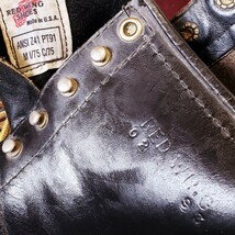 PT91 茶芯 ヴィンテージ REDWING レッドウィング 2218 LOGGER boots ロガー ブーツ vintage 皮革 leather レザー Black 黒 ブラック 米国製_画像2