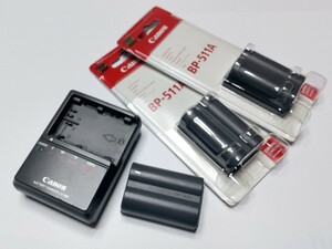 お探しの方に☆Canon キャノン 純正 バッテリー チャージャー CG-580 パック BP-511A 3個セット/充電器 充電池 BATTERY CHARGER PACK