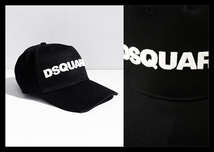 定価3万 ディースクエアード DSQUARED2 ワンランク上のアクセントに最適♪存在感放つ立体ロゴ刺繍ベースボールキャップ 帽子 ワンマイル_画像1