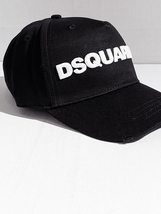 定価3万 ディースクエアード DSQUARED2 ワンランク上のアクセントに最適♪存在感放つ立体ロゴ刺繍ベースボールキャップ 帽子 ワンマイル_画像2