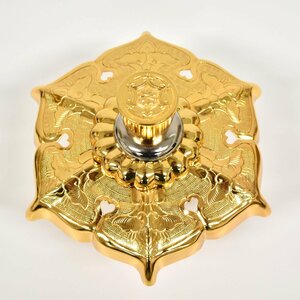 [ outlet temple . Buddhist altar fittings ] six leaf metal fittings * brass made book@ gilding *6 size 