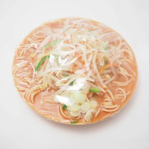 未使用 味噌ラーメン みそ 食品サンプル 皿盛り用 幅19 高さ最大6 実物大 展示 ディスプレイ HO167