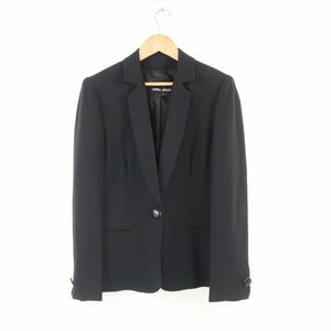  beautiful goods Giorgio Armanijoru geo Armani tailored jacket LL silk 100% plain formal lady's AT79A28