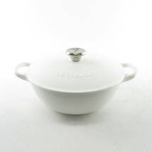 美品 Le Creuset ルクルーゼ マルミット 両手鍋 18cm コットン 料理 キッチン 調理器具 SU6154R_画像1