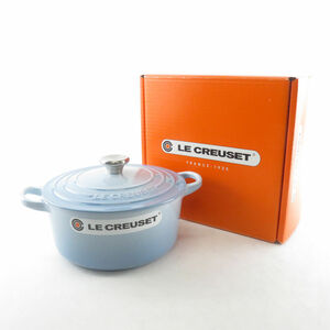 未使用 Le Creuset ルクルーゼ ココットロンド 両手鍋 18cm コースタルブルー 限定色 ホーロー SO1025K