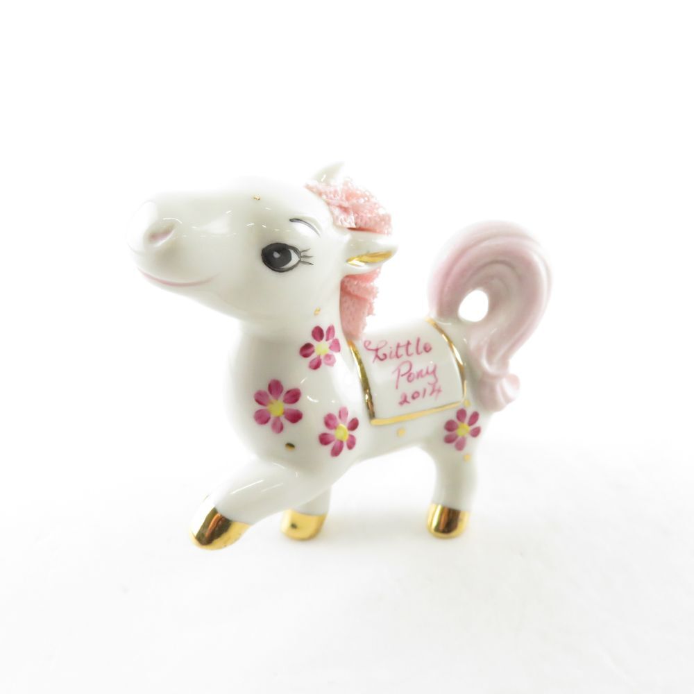 IrishDresden Little Pony 2014 Figurine Pink Lace Zodiac Horse SY8877G, Handmade items, interior, miscellaneous goods, ornament, object