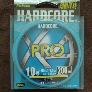 DUEL (デュエル) HARDCORE (ハードコア) PEライン 1号 HARDCORE X4 PRO 200m イエロー 