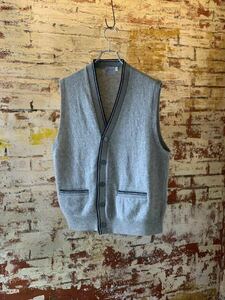 ~60s Bond WOOL KNIT VEST ヴィンテージ ビンテージ ウールニットベスト アメトラ トラッド TRAD 50s ニットベスト Vネック グレー