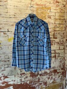 60s PLAID WESTERN SHIRT MADE IN JAPAN ヴィンテージ ビンテージ チェックシャツ ウエスタンシャツ 日本製 アメカジ 50s 送料無料