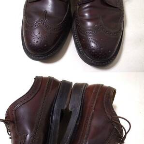 70s Florsheim フローシャイム インペリアル コードバン ウイングチップ シューズ 8 E /ビンテージ 40s50s60s オールデン ALDEN アメリカ製の画像5