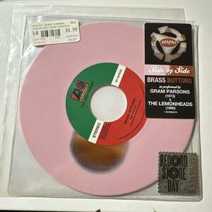 Gram Parsons / The Lemonheads - Brass Buttons ☆2015 Record Store Day限定7″☆Grievous Angel収録のA面に原曲B面Lemonheadsカバー！