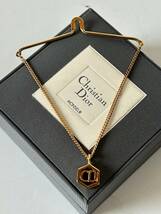 Qj331◆Christian Dior ディオール◆ネクタイチェーン タイチェーン CDロゴ アクセサリー メンズ ゴールド ケース付き_画像3