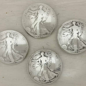 アメリカ ウォーキングリバティ コンチョ 本物銀貨を加工 1個の価格 直径約3cm 即決の画像8