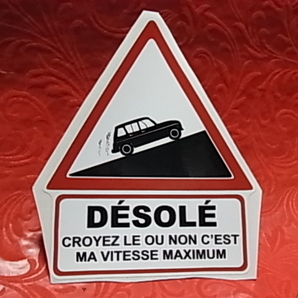 ルノー Renault 4 'DESOLE' ステッカー フランス 旧車 ショップ 【オリジナル 】 パロディステッカーの画像1