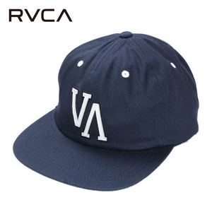 ★新品タグ付き4950円を/カリフォルニア発 ルーカ（RVCA）VA UNIV STRAPBACK ベースボールキャップバックアジャスター NVY■在庫限り■