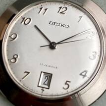 【動作品】セイコー SEIKO アンティーク 懐中時計 手巻き デイト ケース径41㎜ ビンテージ ポケットウォッチ 6602-9010 シルバー_画像2