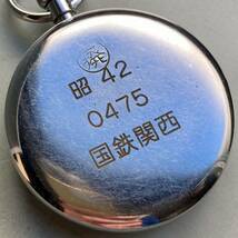 【動作品】セイコー 懐中時計 1967年 昭和42年 手巻き 国鉄関西 ケース径50㎜ ビンテージ ポケットウォッチ オープンフェイス 鉄道_画像6