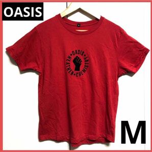 【希少・古着】オアシス OASIS HEATHEN Tシャツ 半袖 半袖Tシャツ カットソー 古着 レディース レッド