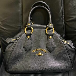 ハンドバッグ レザー Vivienne Westwood ヴィヴィアンウエストウッド ブラック ゴールド金具